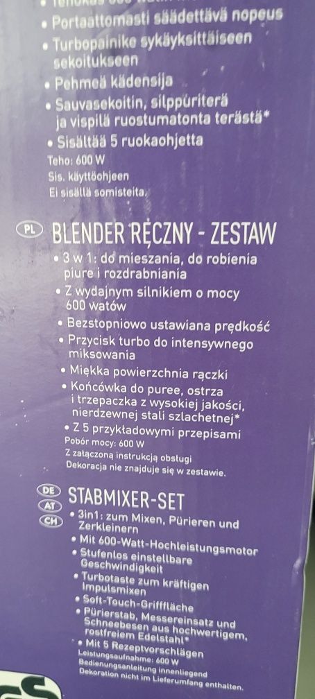 Blender ręczny zestaw silvercrest  Nowy