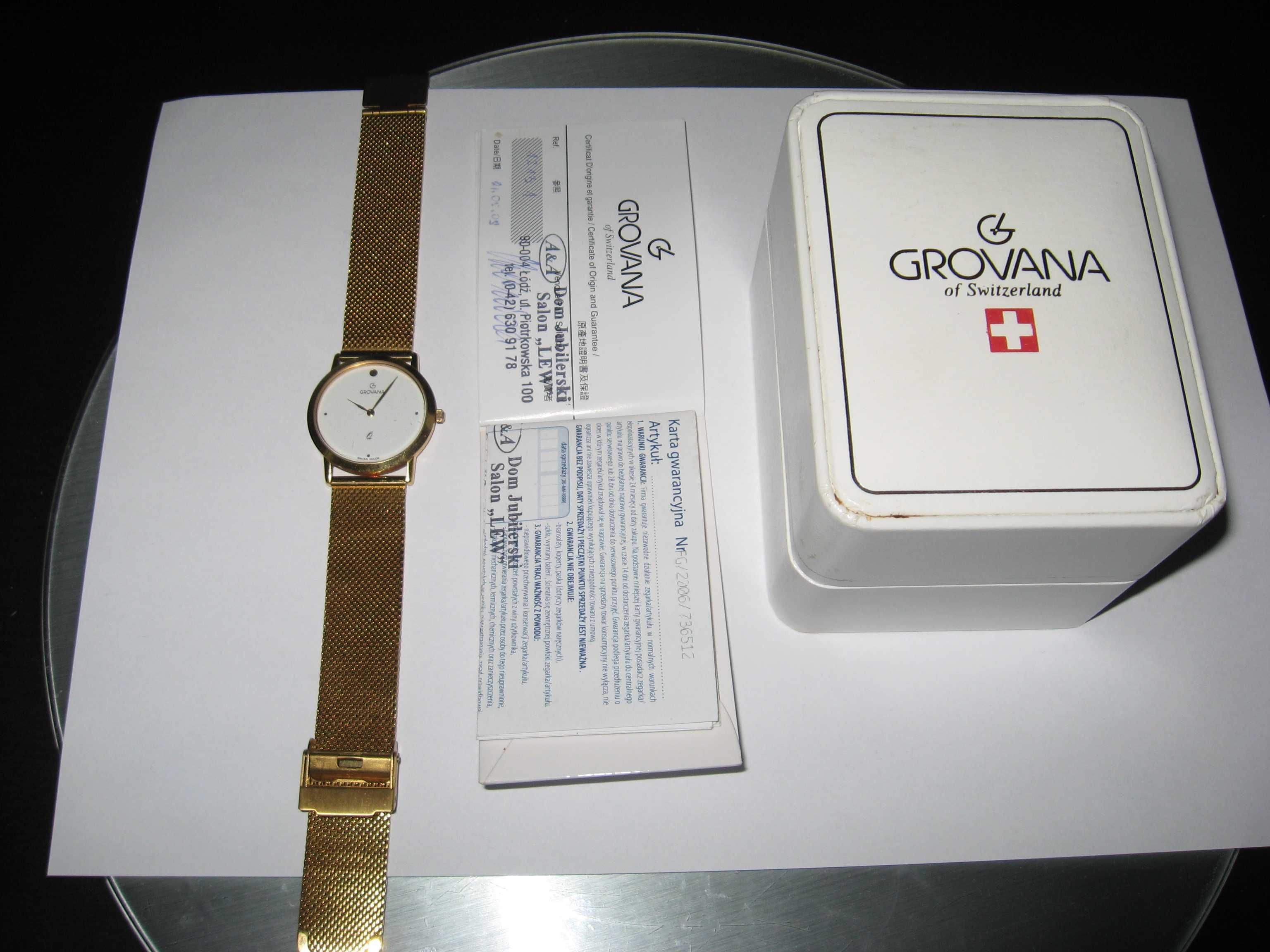 Zegarek damski Grovana made Swiss cały set