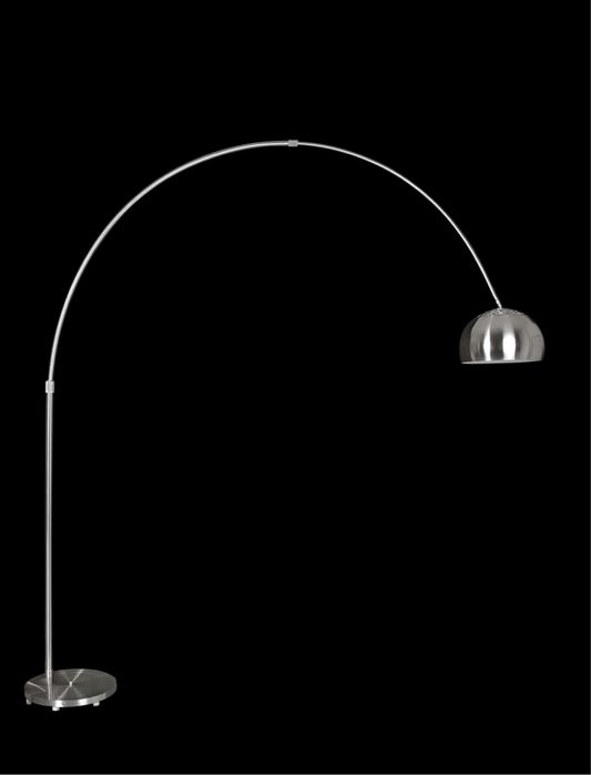 Candeeiro de pé arco prateado