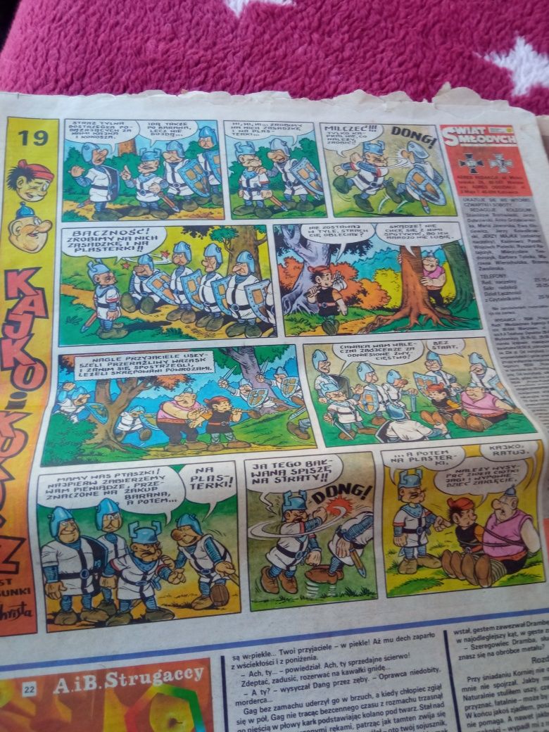 Świat młodych 1974 ,1975, 1976,1978 z komiksem Tytus Romek i Atomek.