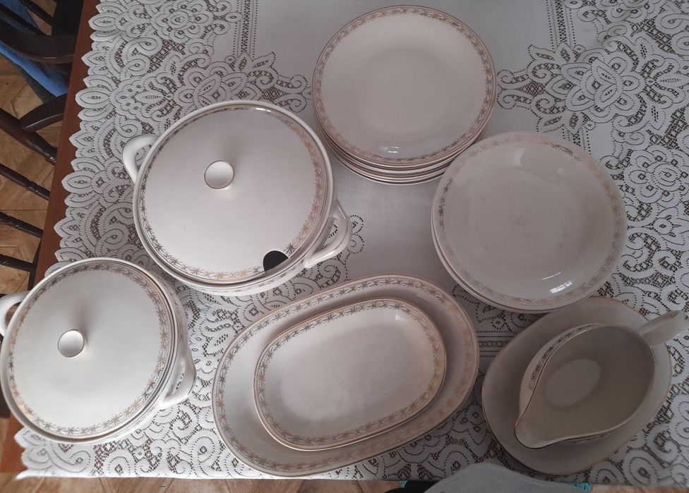 Zestaw obiadowy Chodzież lata 40, unikat!