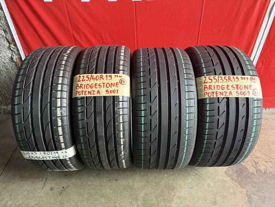 Pneus 225/40/19 + 255/35/19 Bridgestones Todos Iguais Impecaveis