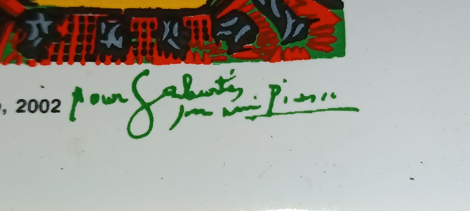Raro e antigo azulejo Paulo Picasso de 2002 SUCCESSION Ceramic Art