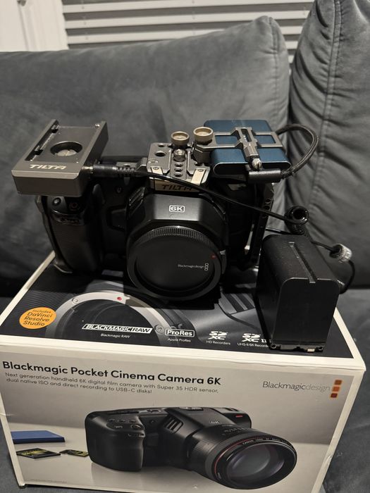 Blackmagic Pocket Cinema Camera 6k BMPCC + klatka dysk bateria