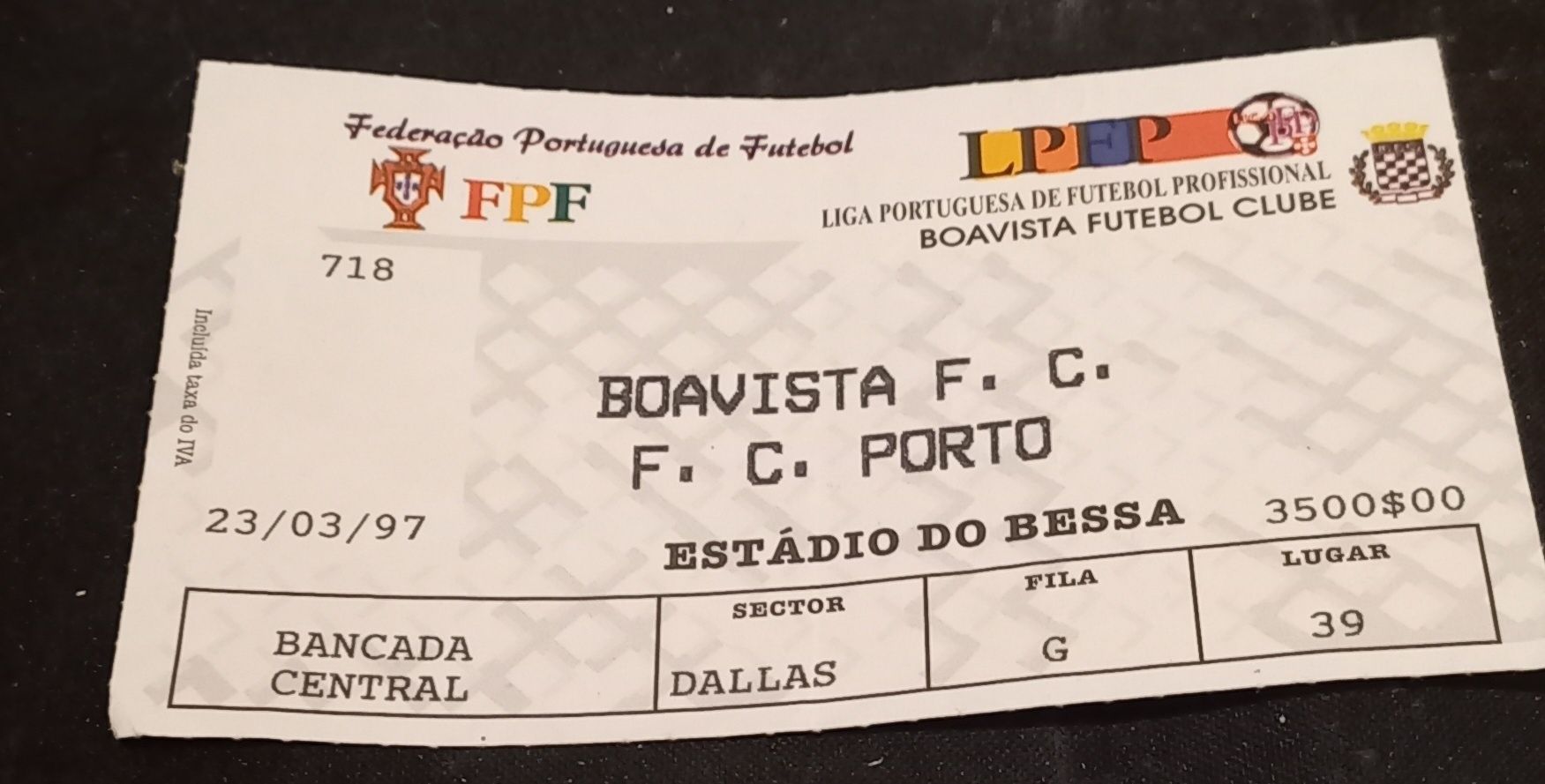 Bilhetes de jogos de Futebol, diversos.