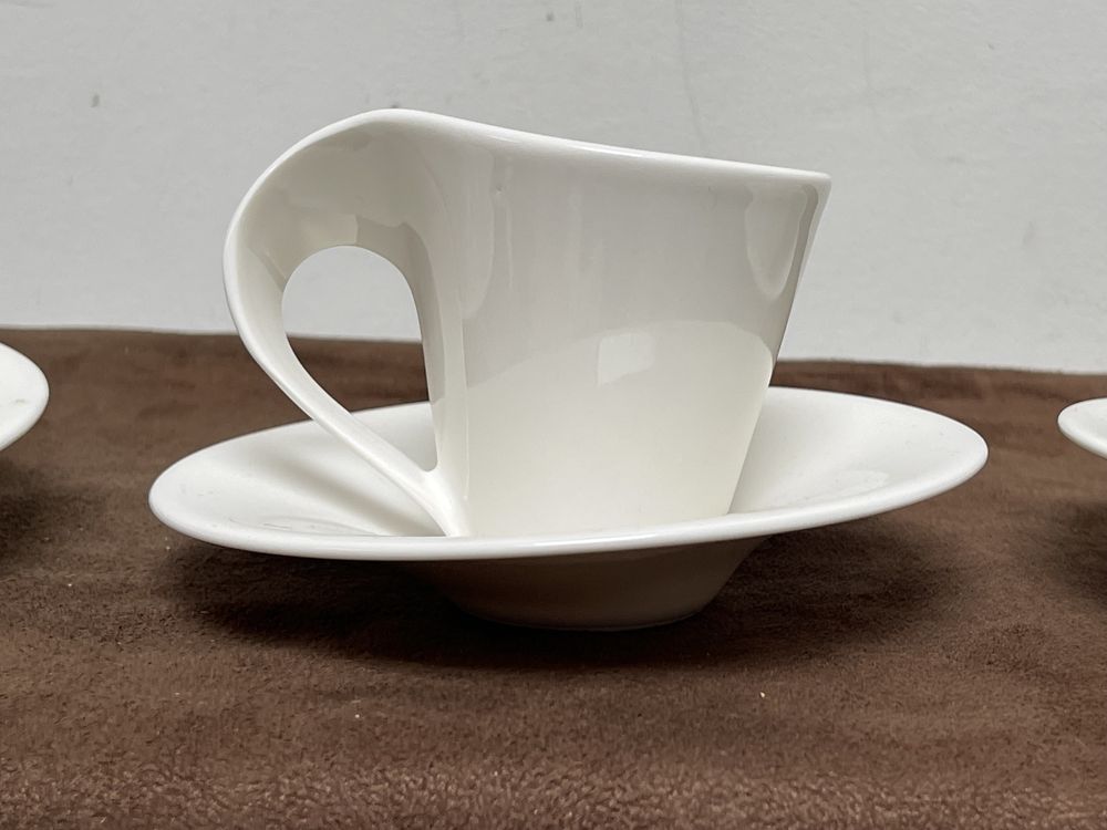 Villeroy Boch 3 Modernistyczne Filiżanki do Kawy