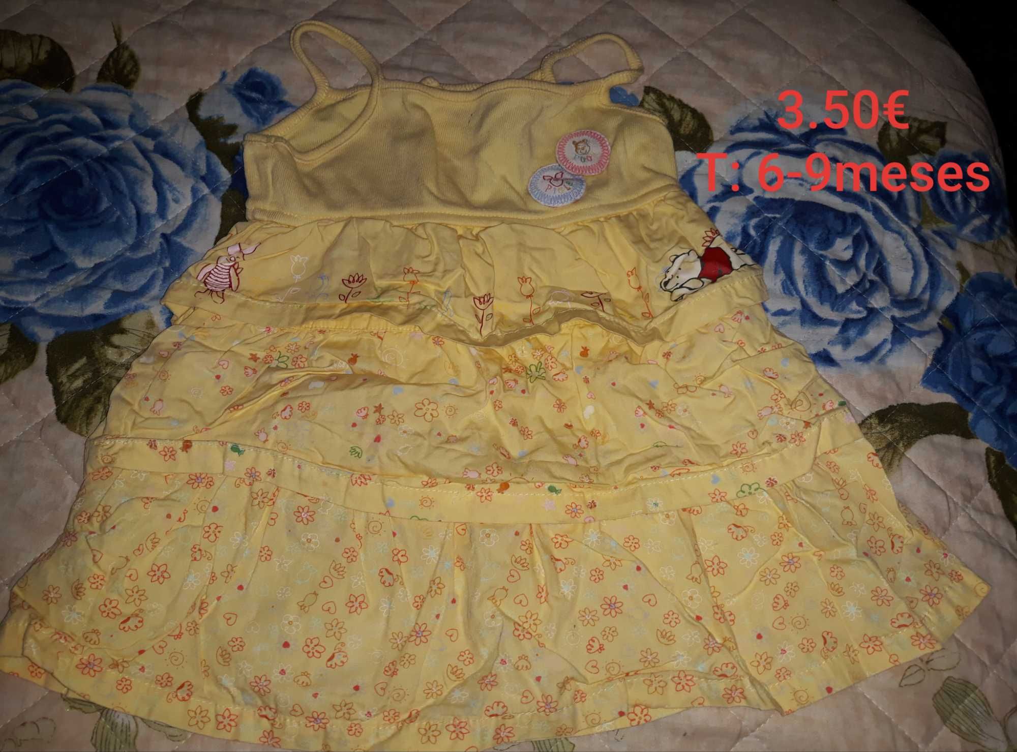 Roupa de menina, tamanho 6 a 9 meses.