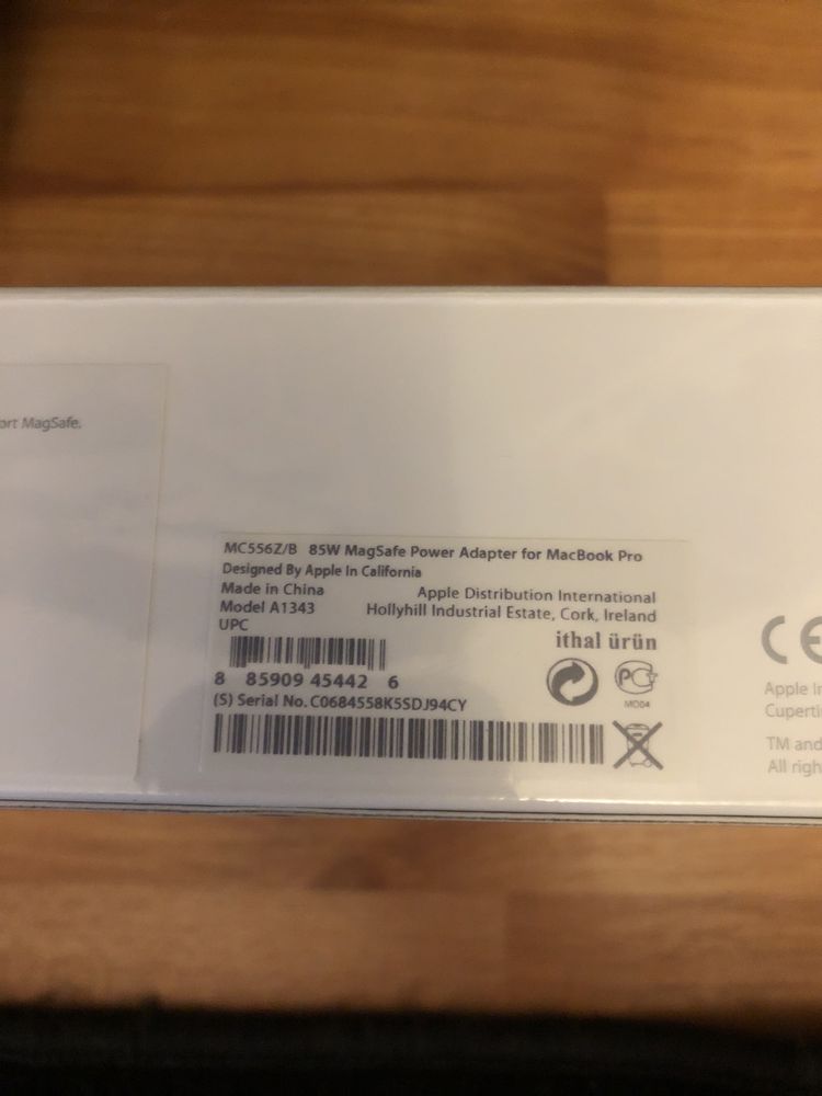 Блок живлення Apple MagSafe Power Adapter 85W