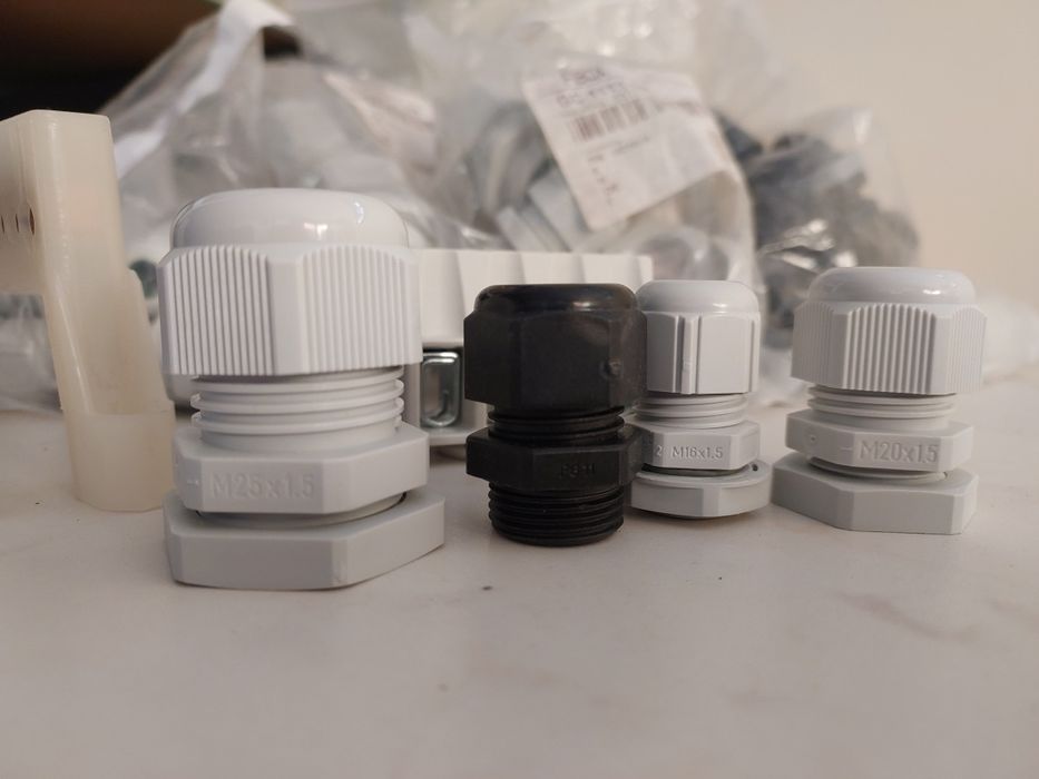 Dławnice kablowe, M25x1.5, M20x1.5, M16x1.5, PG11 - 100 sztuk, zestaw