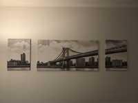 Obraz 3 części most Brooklynski 35x50 100x50