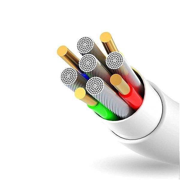 Dudao przewód kabel Usb / Lightning 3a 1m biały (l1l white)