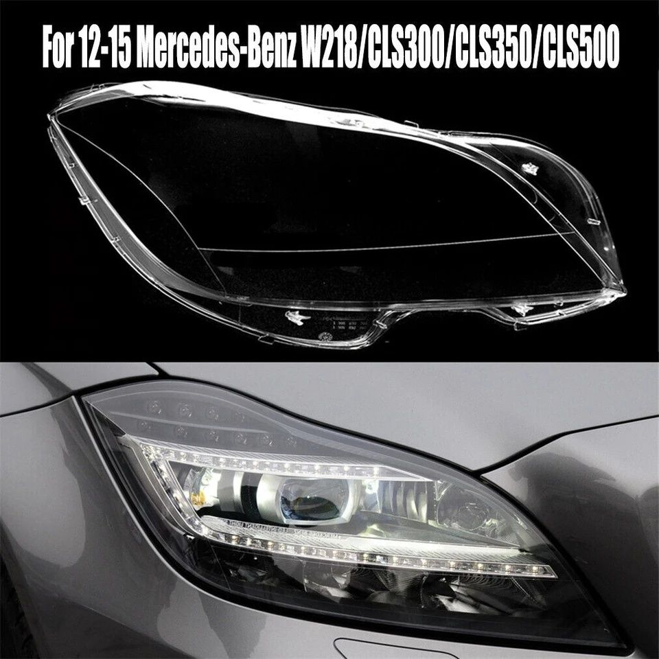 Vidro capa lente farol ótica mercedes w218 CLS