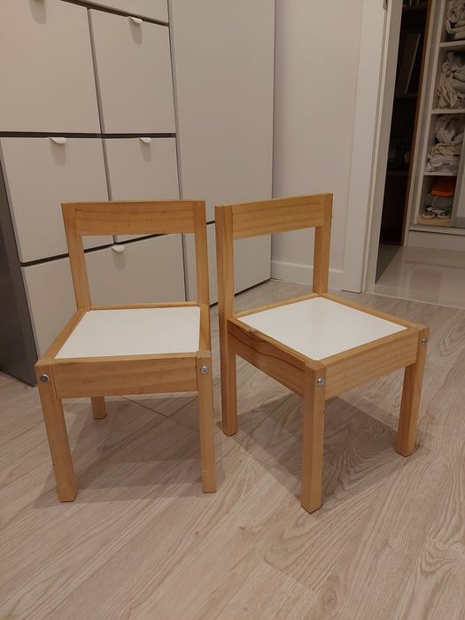 Krzesełko do biurka - komplet 2 sztuki jasny dąb / sosna