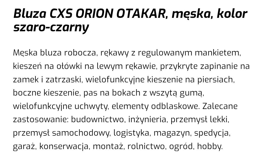 Bluza męska CXS Safety