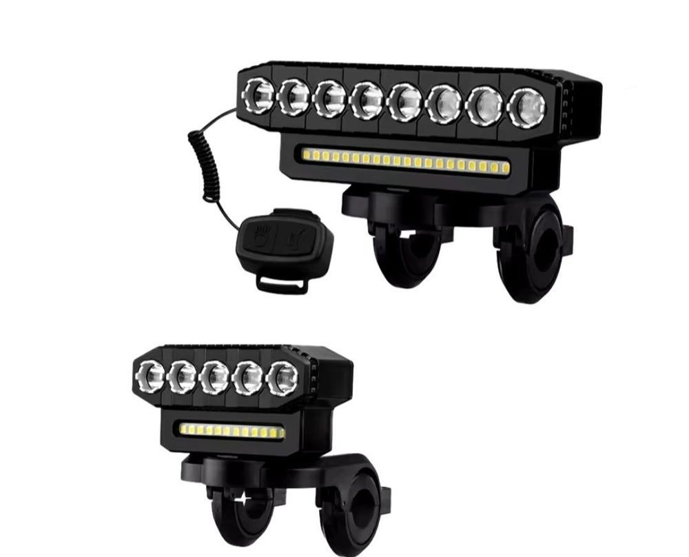 Вело фонарь 5 LED + 12 SMD, TYPE-C, IP 44