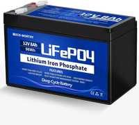 ECO-WORTHY LiFePO4 akumulator litowy 12 V, 8 Ah, bateria litowa