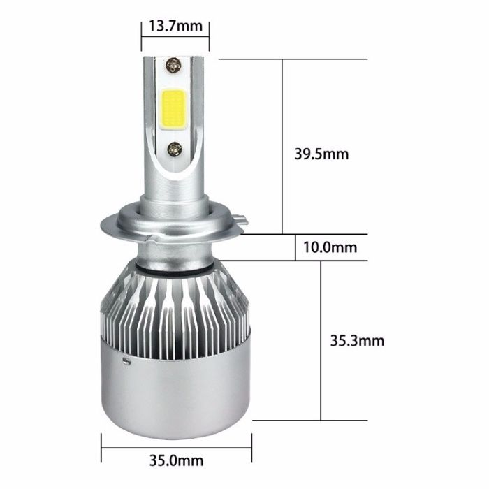 Комплект LED ламп C6 H4, Светодиодные лампы головного света, Автомобил