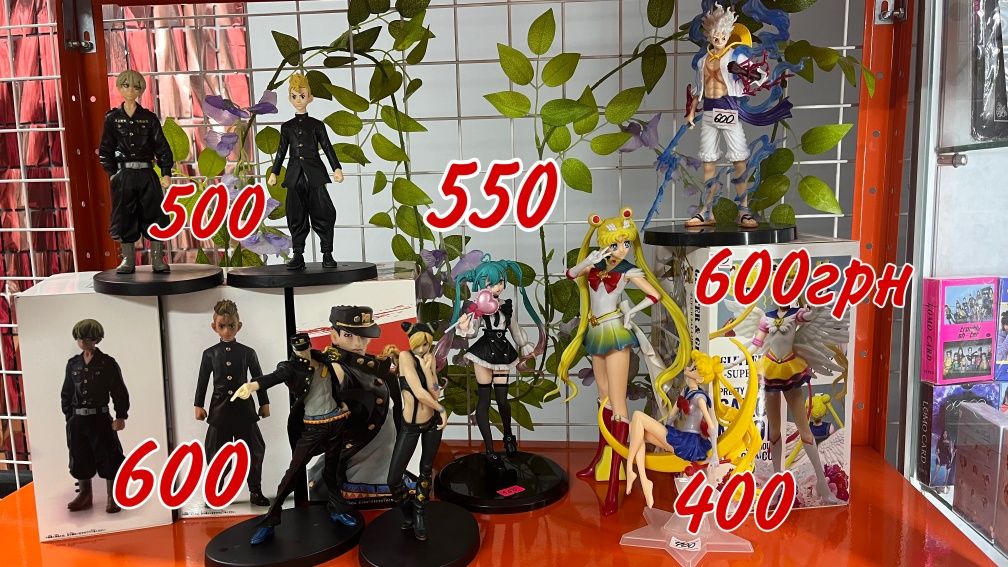 Аніме фігурки Evangelion,Demon Slayer , джоджо, некопара,та інші
