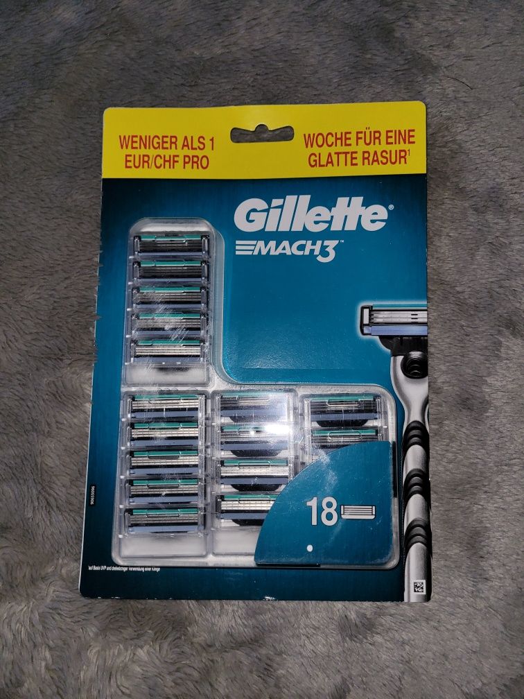 Gillette Mach 3 nowe końcówki do golenia, zestaw 18 sztuk, oryginalne