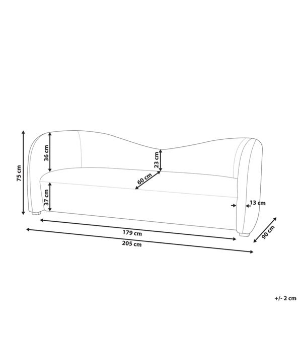 Sofá em veludo - 3 lugares