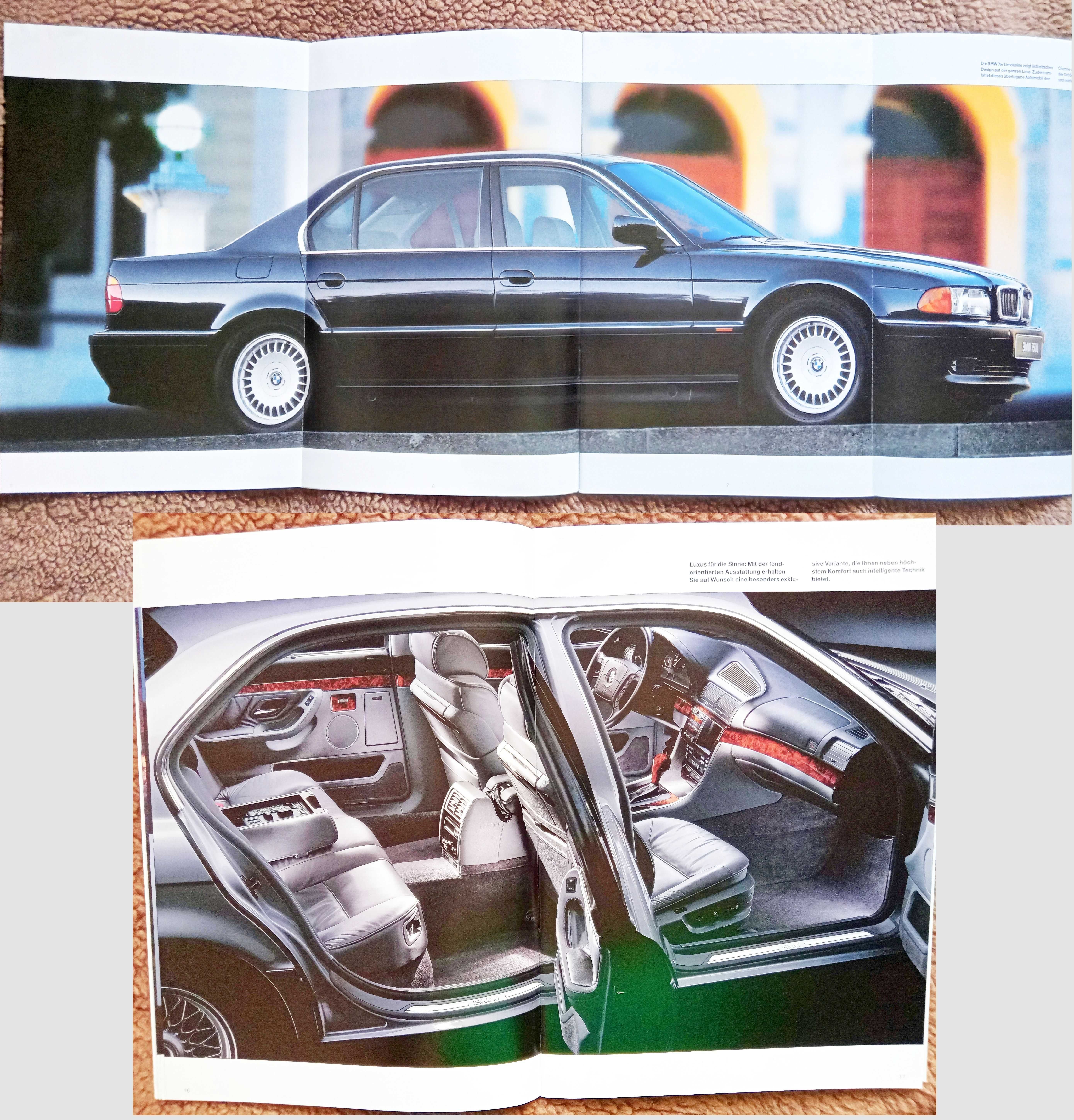 BMW 7 E38 - 1997 - obszerny prospekt 54 str., stan BDB-
