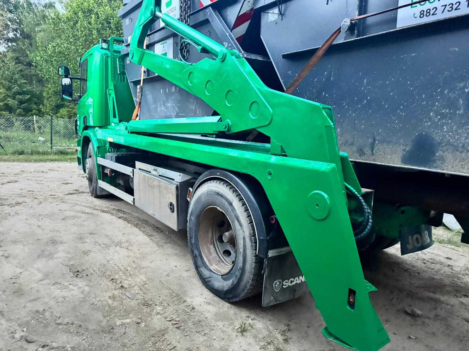Scania P340 Bramowiec rozciągany na dwa kontenery 7m3 - NOWY UDT