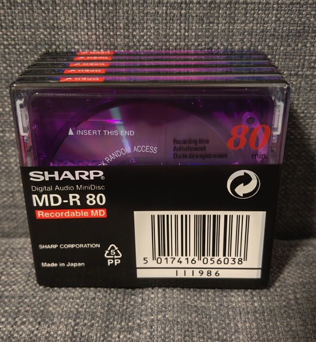 Minidisc минидиски Sharp 80 min 5 шт