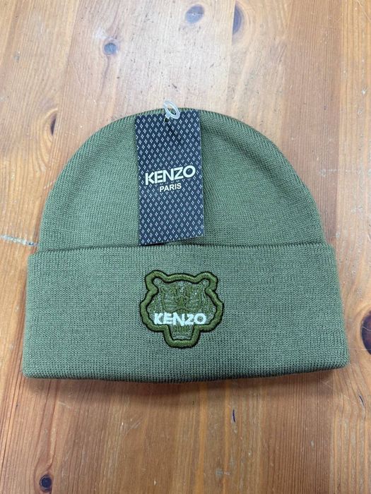 Nowa czapka zimowa kenzo oliwkowa uniseks