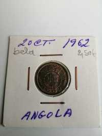 Moedas de Angola 20, e 50 centavos 1948/1949 e 1962