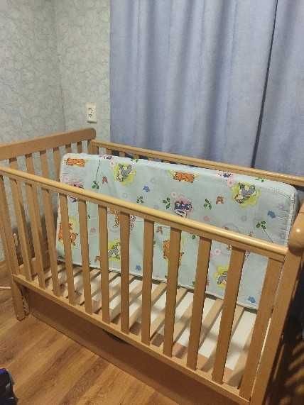 Кроватка дитяча Верес маятник шухляда матрас