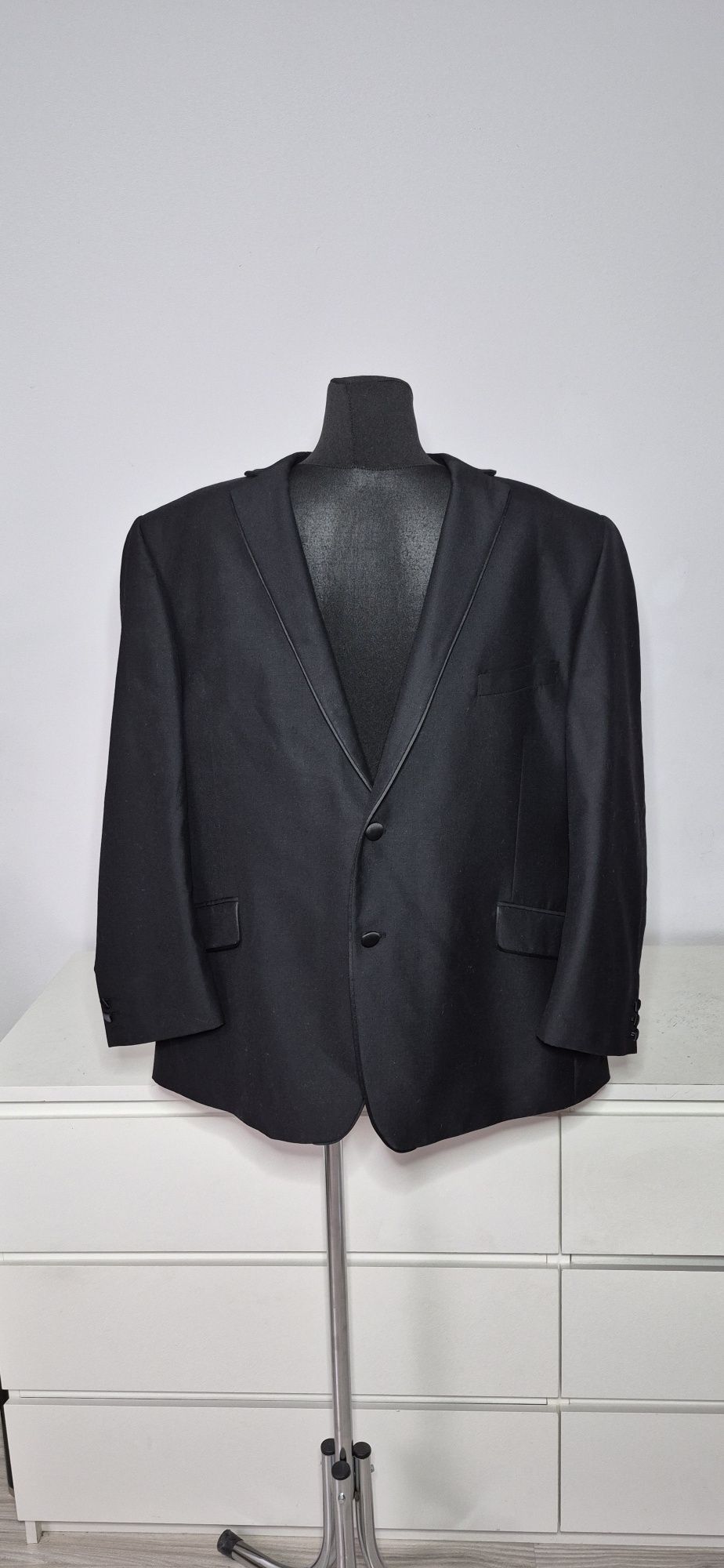 Marynarka meska XXL -3Xl Czarna 70 % WELNA Daniel Hechter