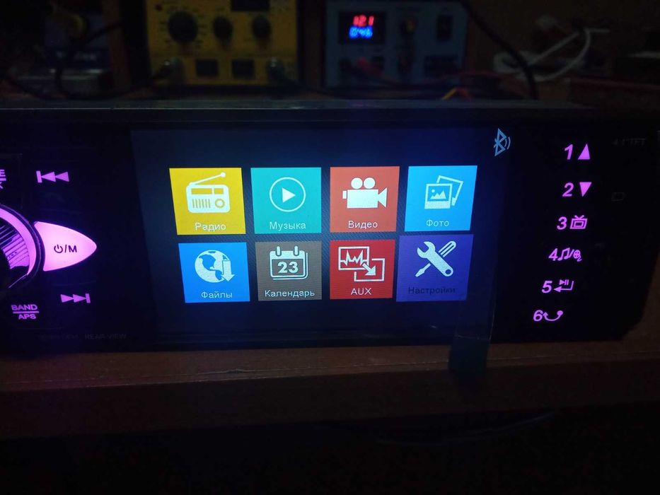 Автомагнітола 1 Din з сенсорним екраном 4" Bluetooth MP5-плеєр mSD USB