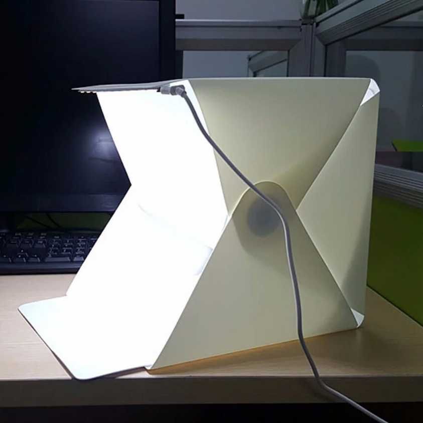 Фотобокс 20х20 см, Лайтбокс с LED подсветкой для предметной съемки