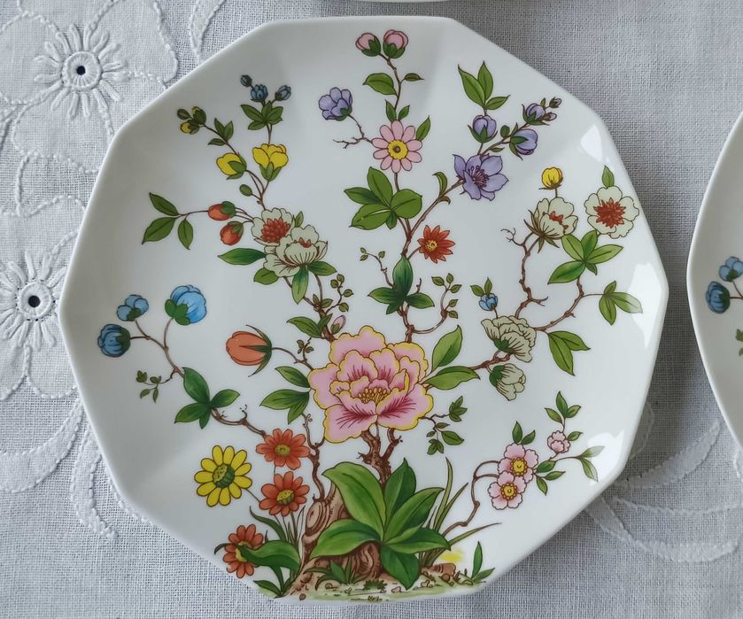 Komplet 7 talerzy deserowych – Kaiser W. Germany, dekoracja „Nanking”