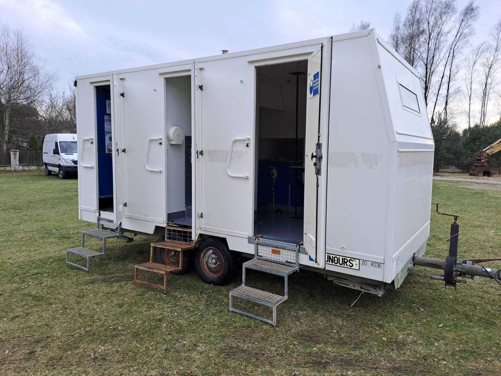 Przyczepa socjalna Biuro Szatnia WC kontener