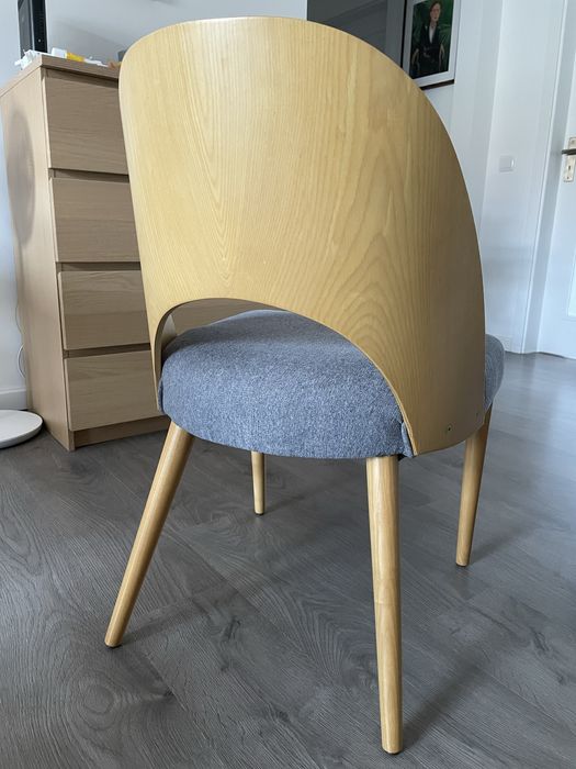 Cadeira cizento / madeira