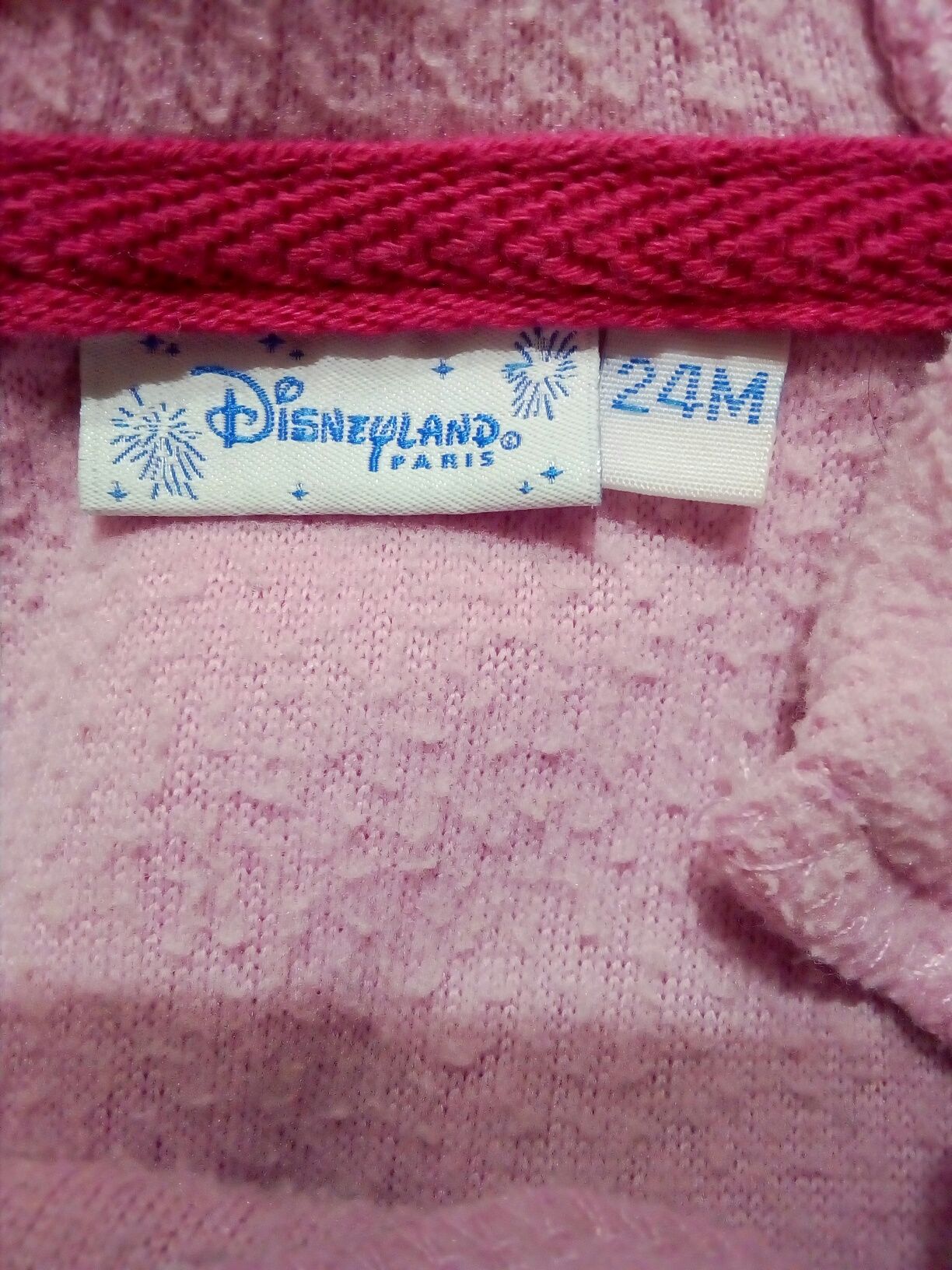 Рожева флiсова кофтина Disneyland для дiвчинки на 2 - 3 роки