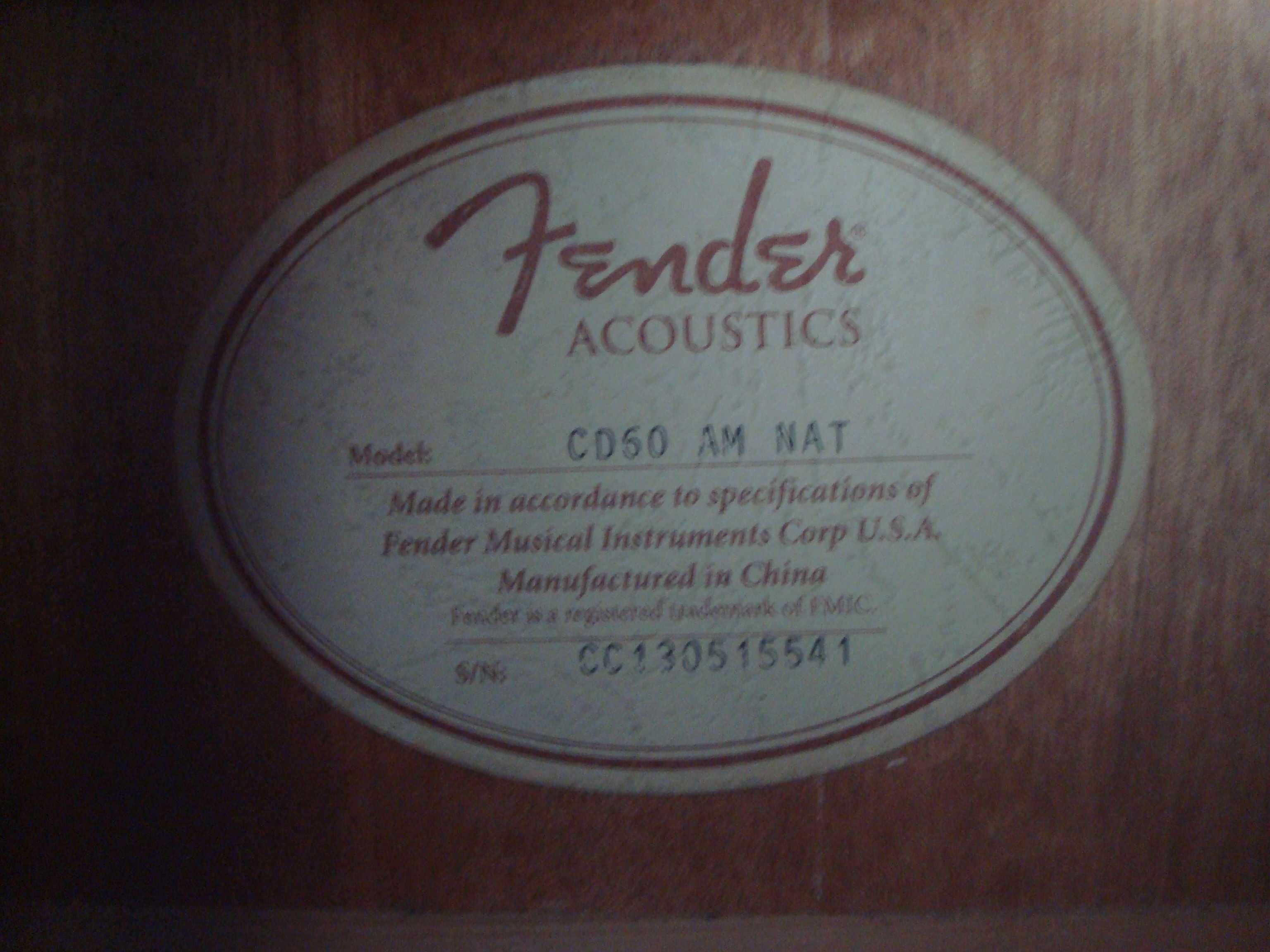 Продам акустическую гитару Fender