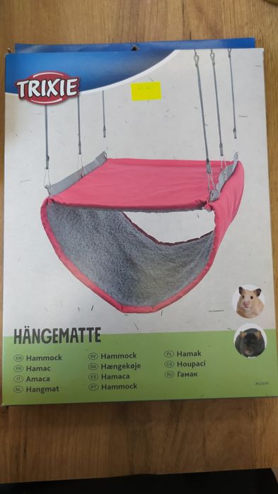 Hamak dla gryzoni, kolor różowy, 22x15x30