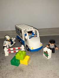 Lego duplo POLICJA ciężarówka policyjna 5680 plus policjant na motorze
