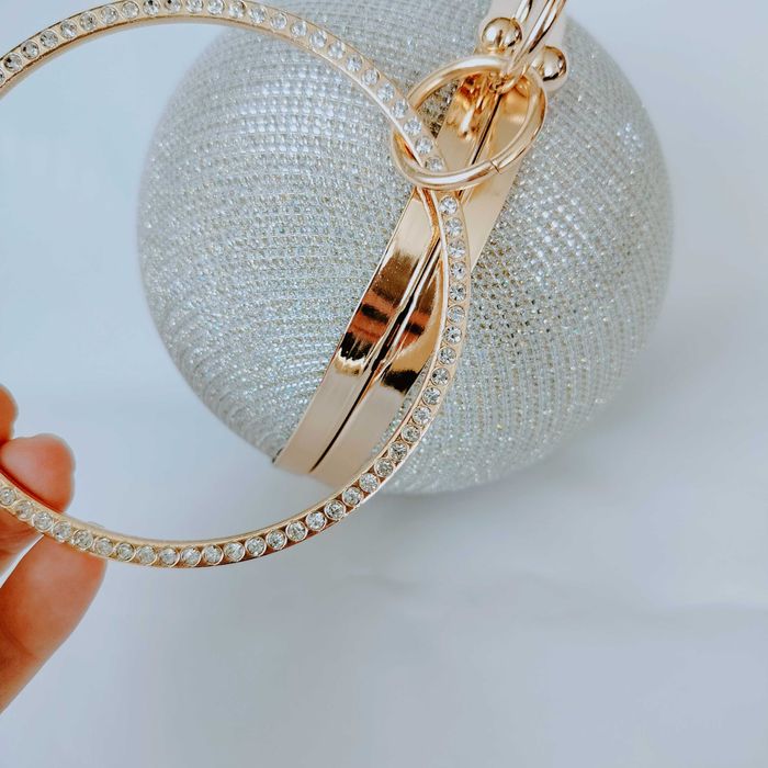 Nowa damska kopertówka torebka glamur kula glamur do ręki i na ramię