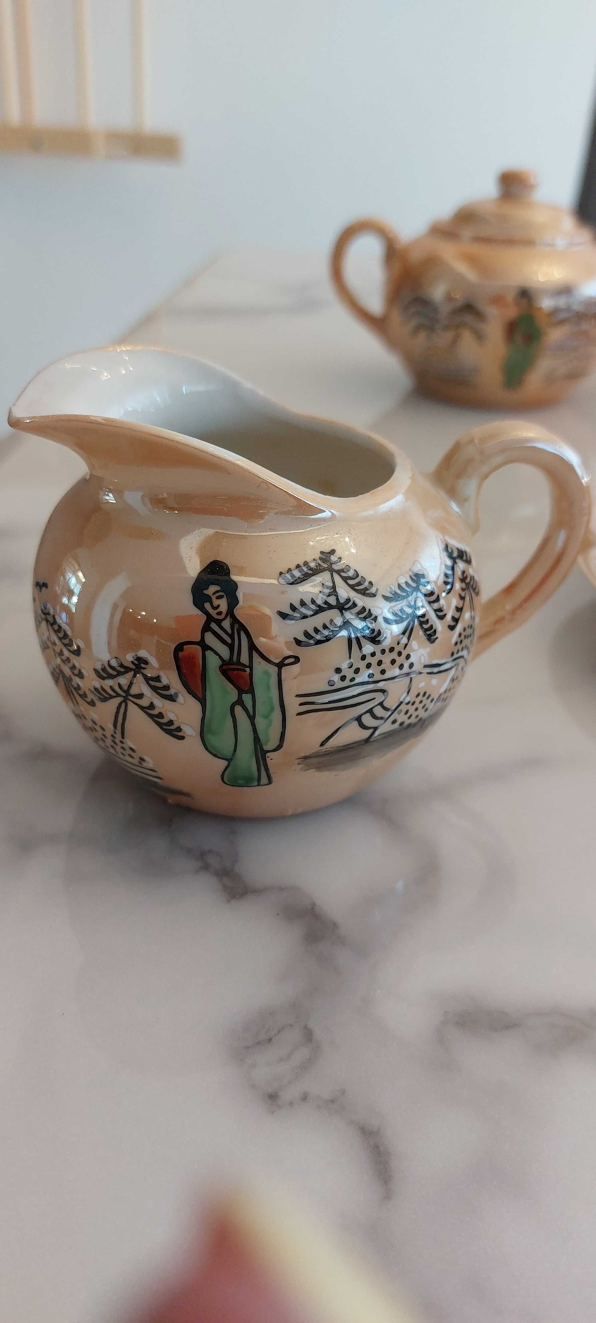 Zestaw do Kawy, Herbaty Porcelana Kutani Chiny, 1940