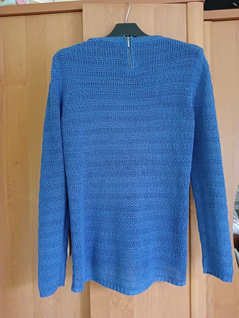 Sweter niebieski damski