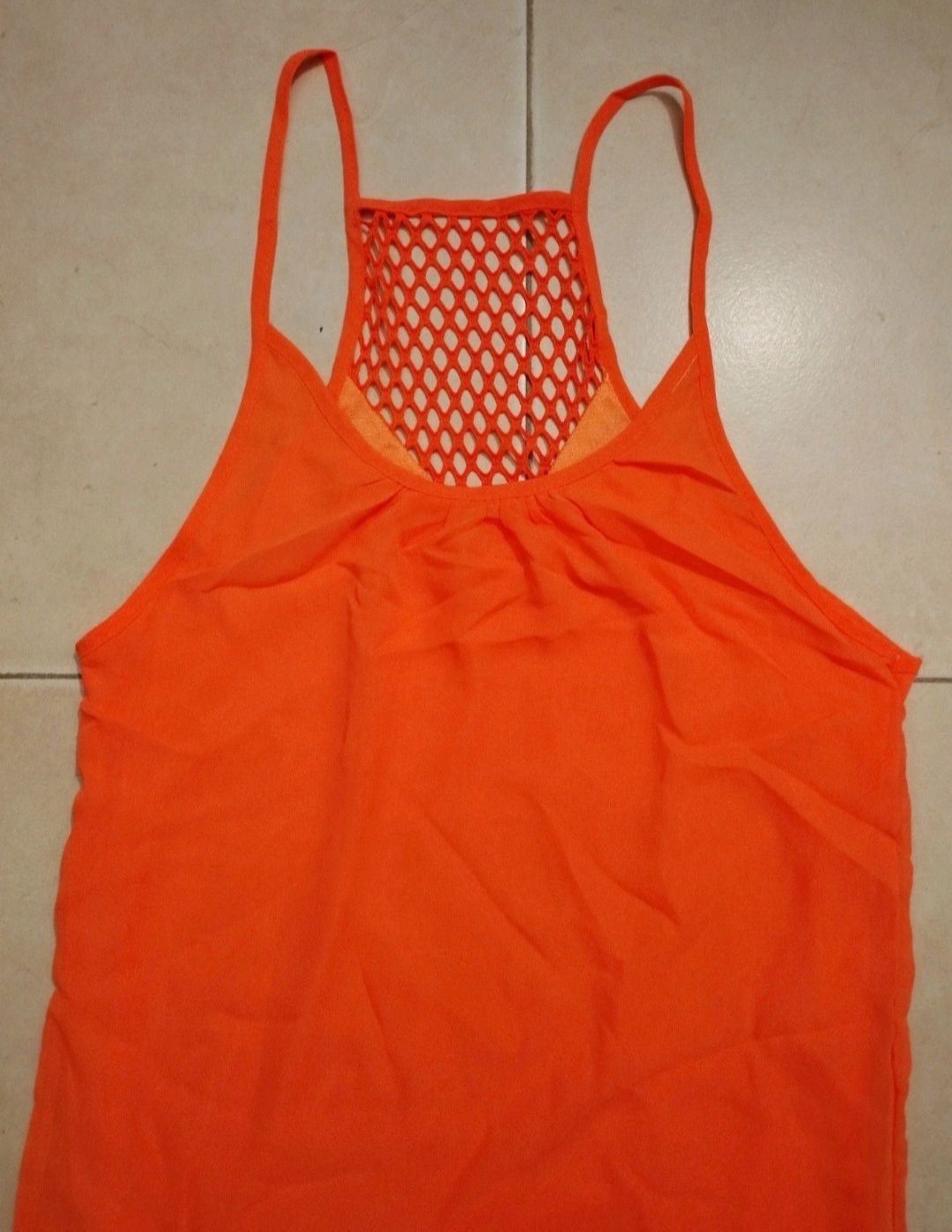 Vestido Laranja Fluorescente Novo