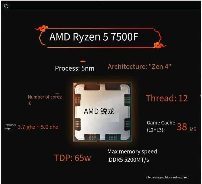 Вигідна пропозиція! AMD Ryzen 5 7500F (100-100000597MPK)