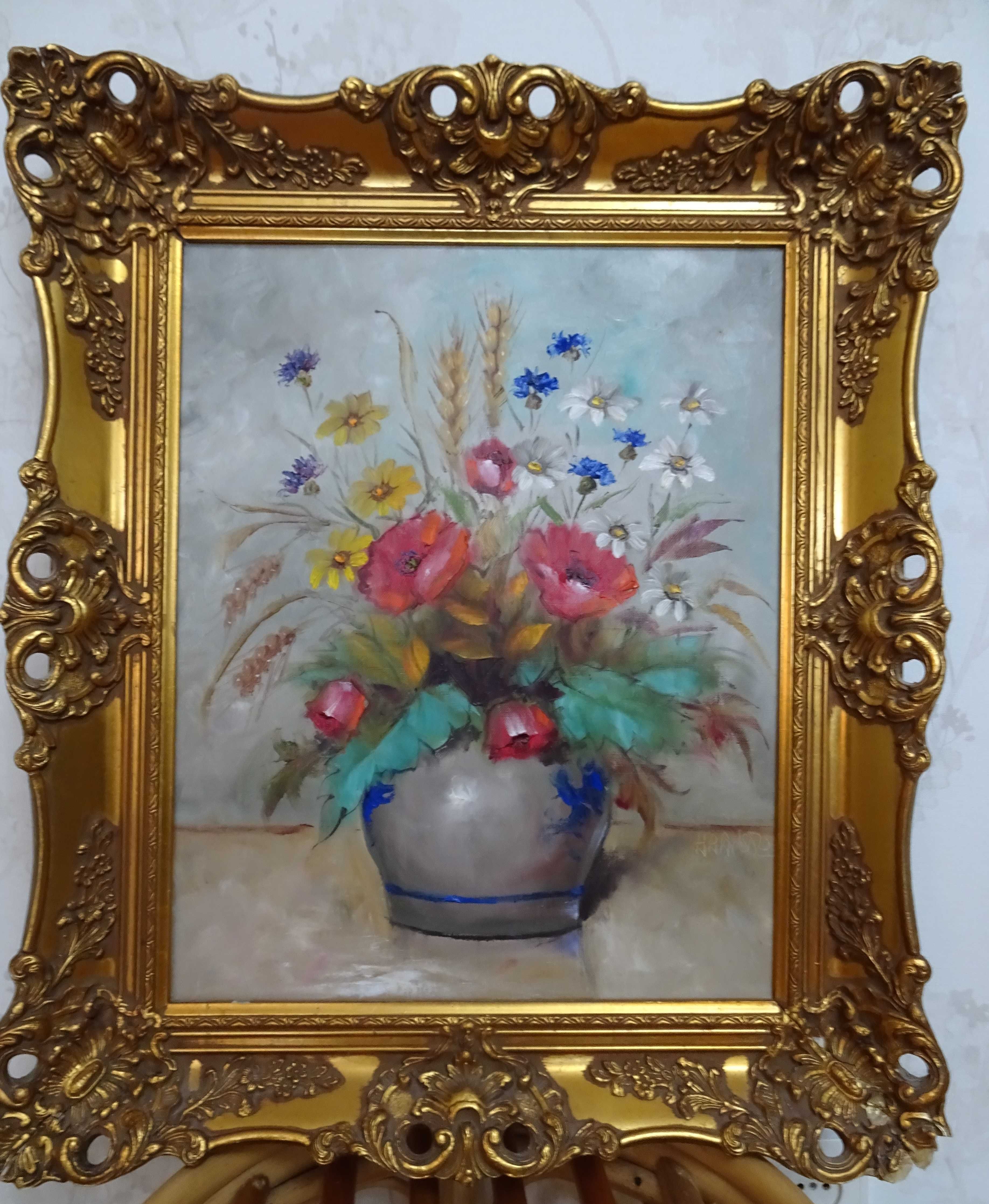 Obraz olejny na płótnie "Bukiet kwiatów polnych".