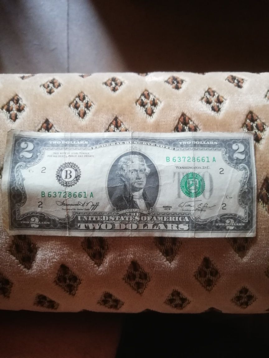 2 dollars доллар бакс 1976 года