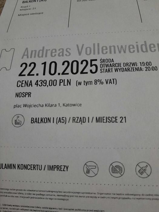 Andreas Vollenweider & Friends bilety na koncert
