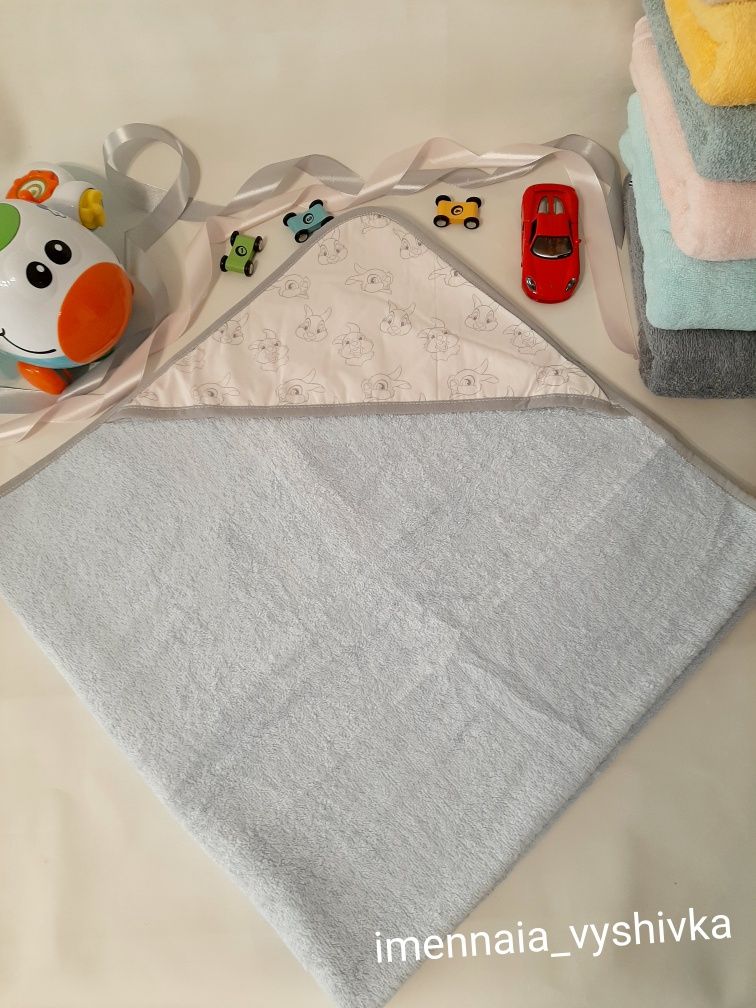 Детское полотенце с капюшоном подарок дитячий рушник подарунок