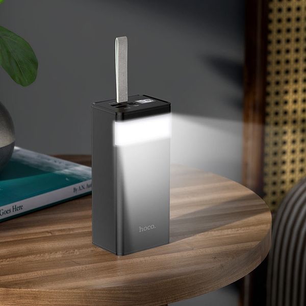 Повербанк зі швидкою зарядкою + ліхтарем 40000mAh HOCO J86